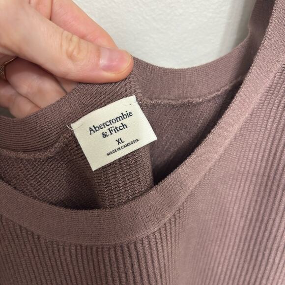 NWT Abercrombie Ribbed Sweater Tank in Dark Mauve - Size XL - Picture 3 of 6